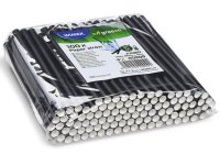 Slámka Jumbo černá 15cm x 8mm 100ks40909